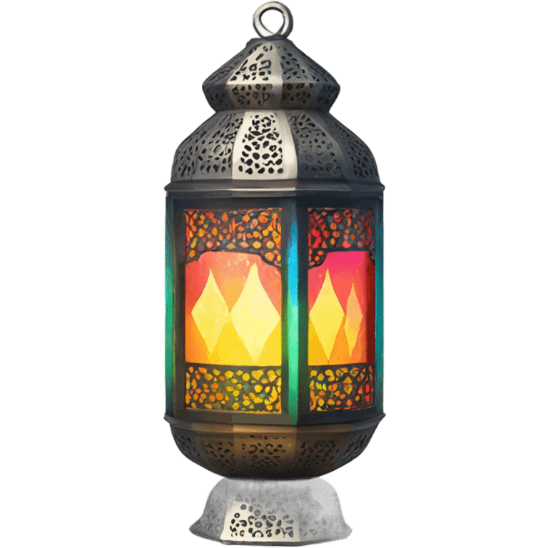 colorful glass moroccan lantern  emoji