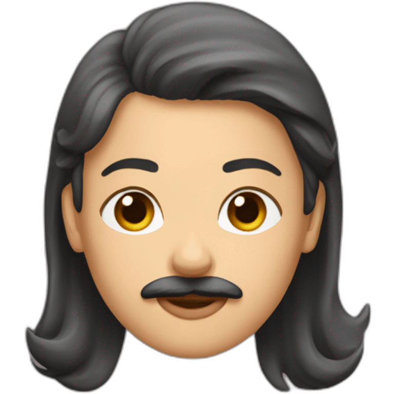 tache blahce sur la tete d'une femme emoji