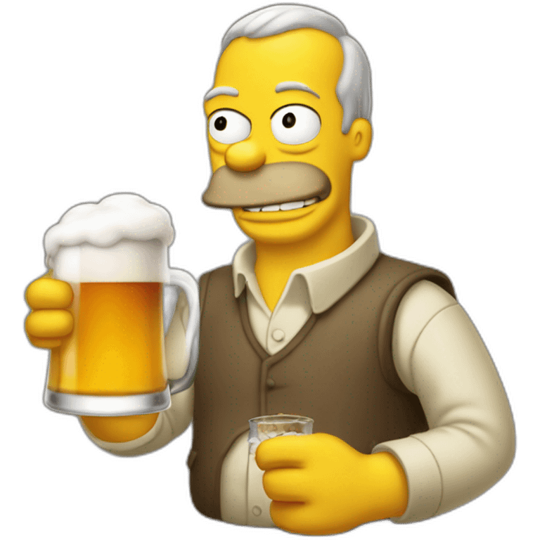 Homer sipson qui bois une bière emoji