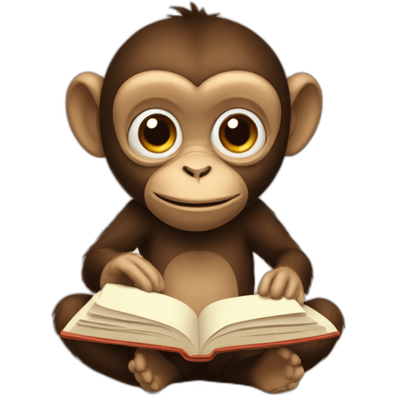 reading monkey emoji