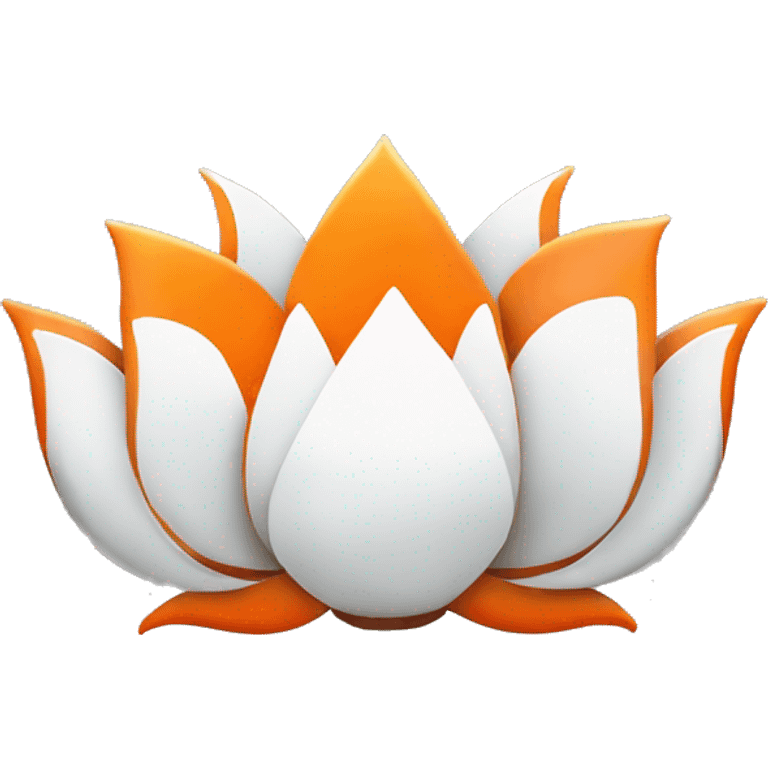 Bjp lotus in orange colour  emoji