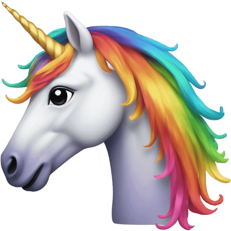 Unicorn with rainbows emoji