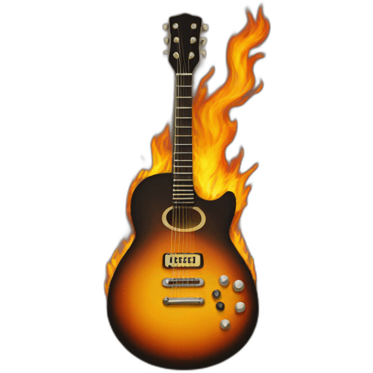 Guitare fire emoji