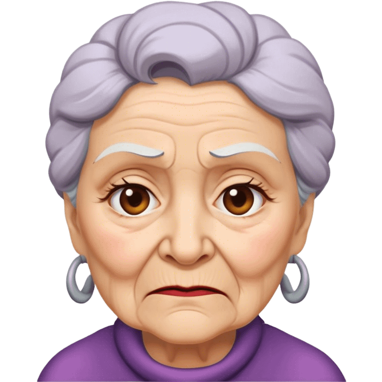 Old woman protesting emoji