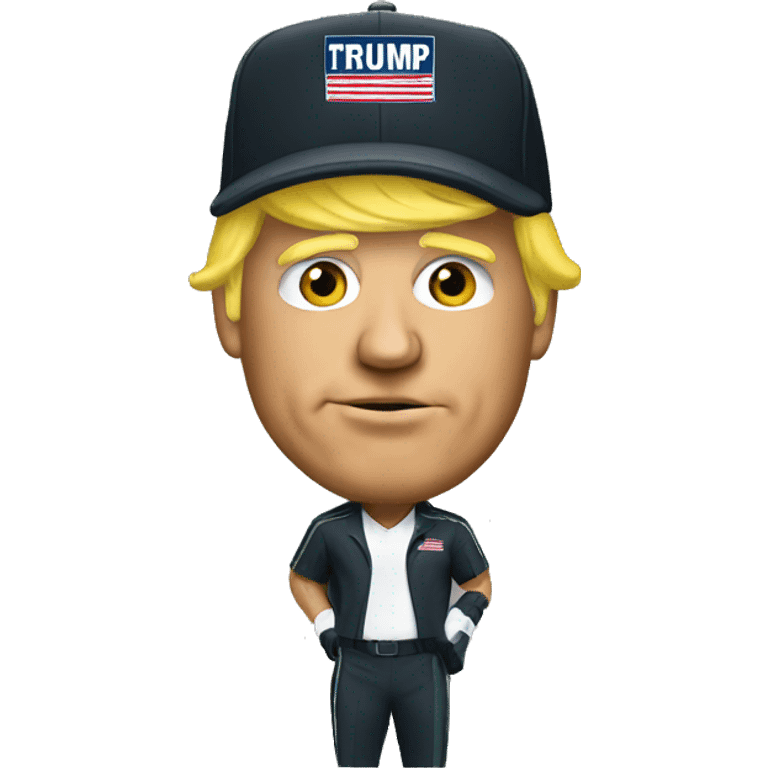 Trump wearing Oregon helmet emoji