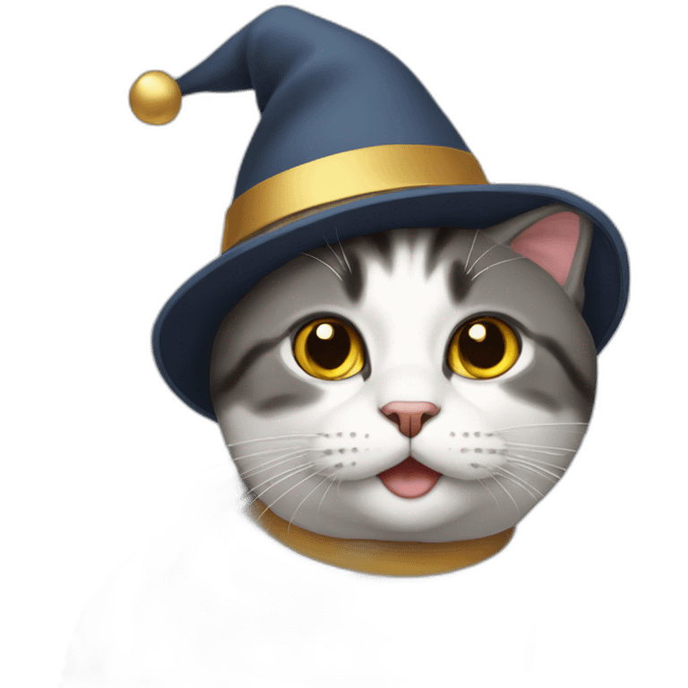  cat in a New Year's hat emoji