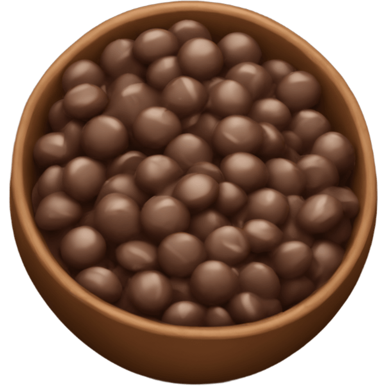 Bowl full of chocolate chips  emoji