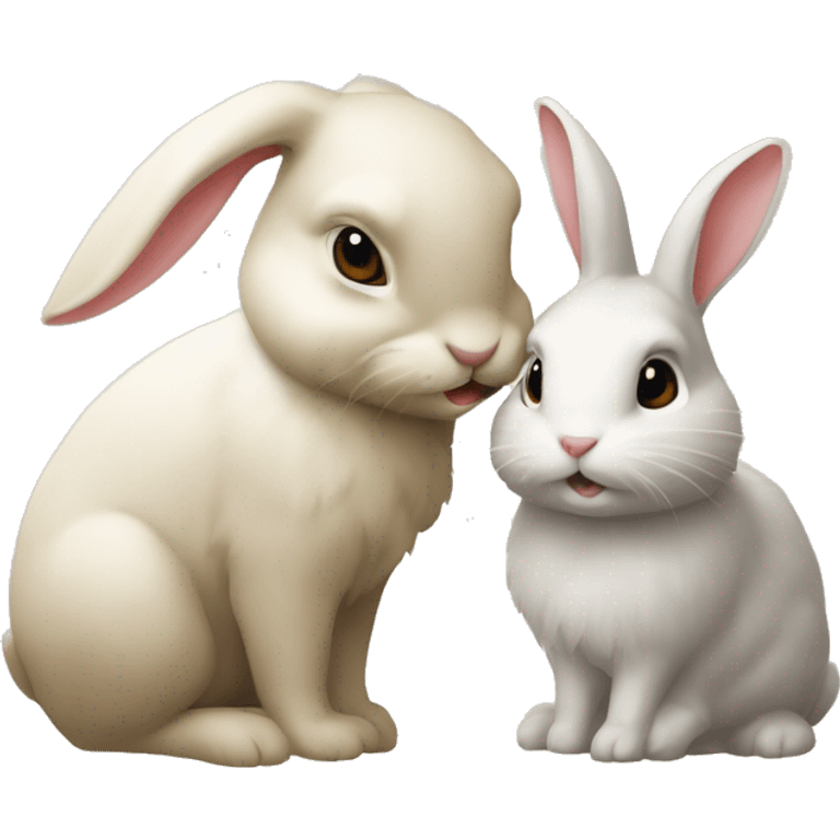 Écureuil et lapin câlin  emoji