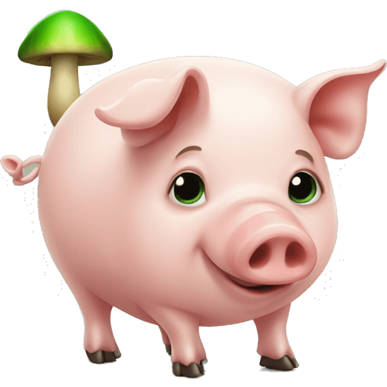 pig with green mushroom emoji