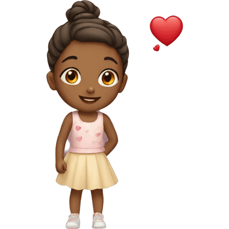 Girl expressing love emoji