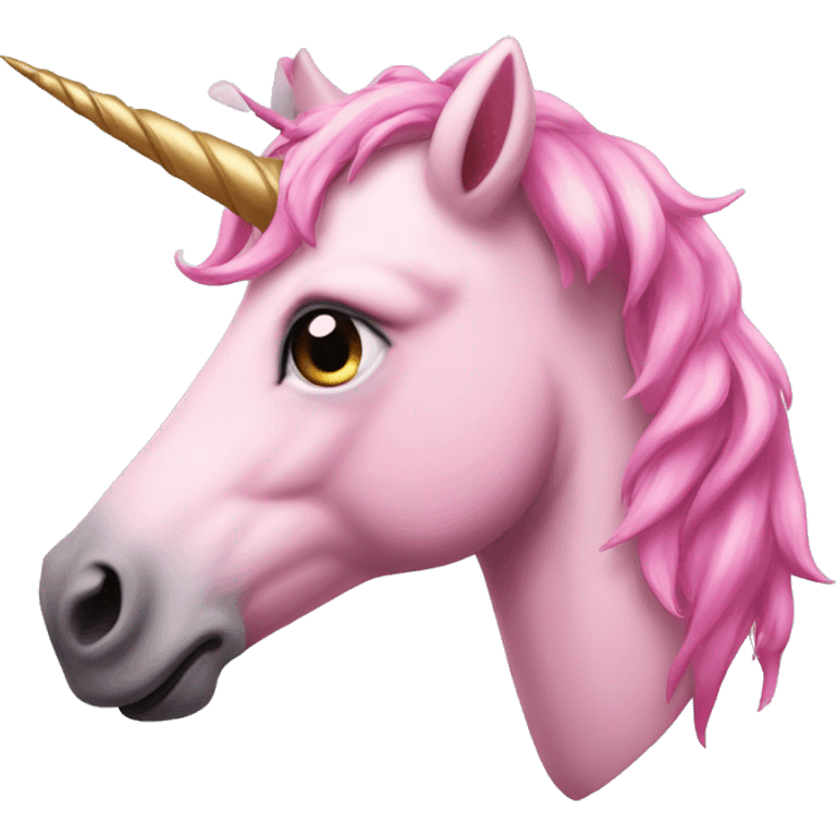 Pink unicorn emoji