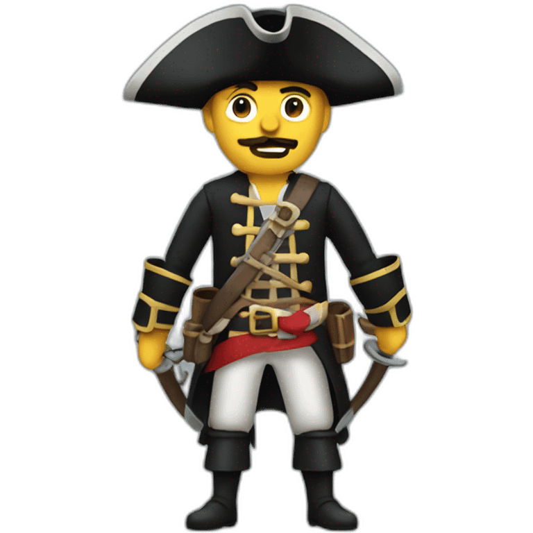 Pirate with cannons for arms emoji