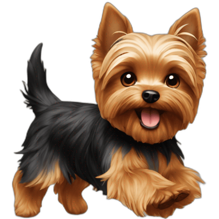 yorkie running emoji