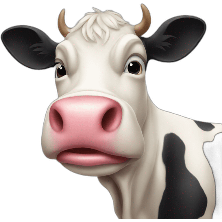 Cow make a kiss  emoji