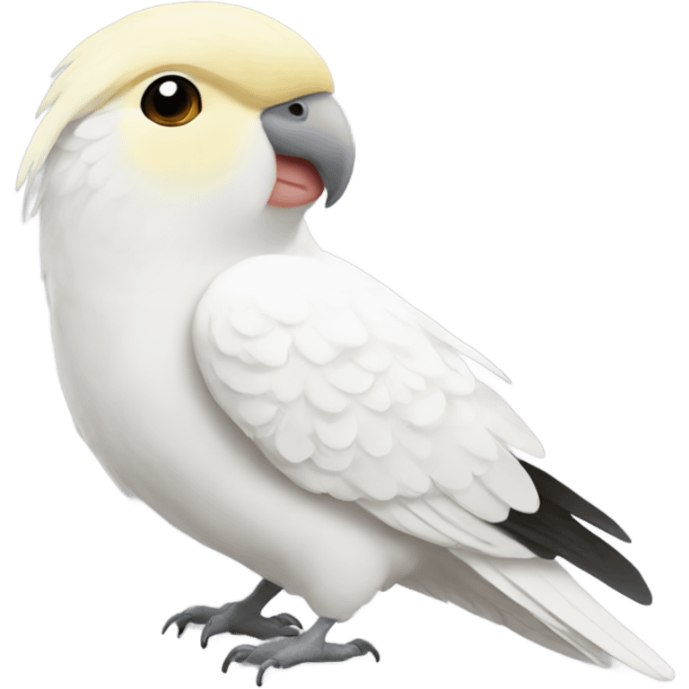 white cockatiel bird emoji