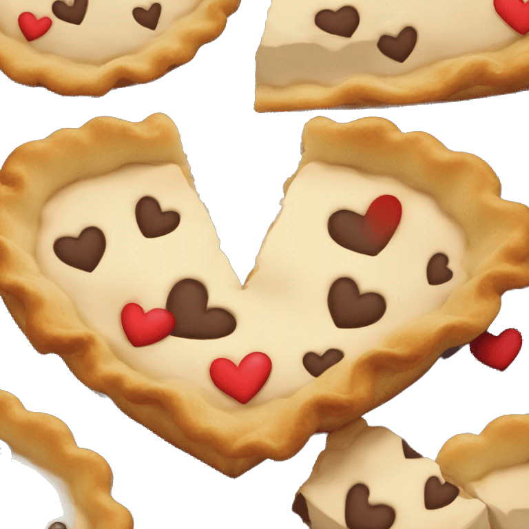 pie sonriente con un corazón emoji