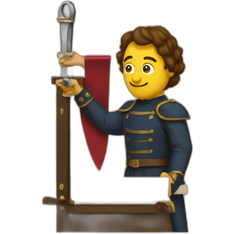 Louis 16 with his guillotine emoji