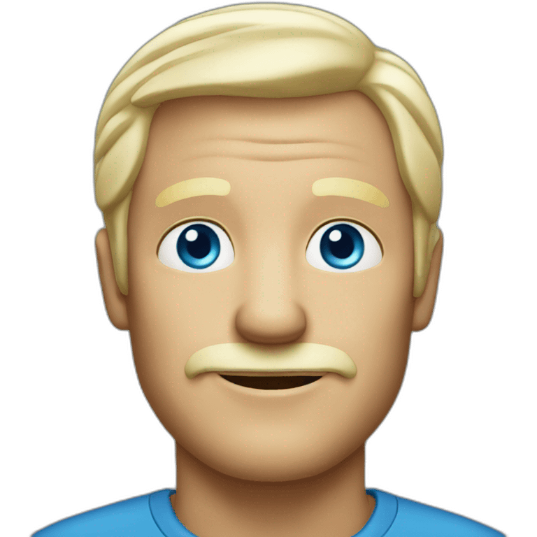 Blond older man with blue eyes emoji