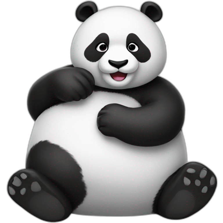 panda rolling emoji