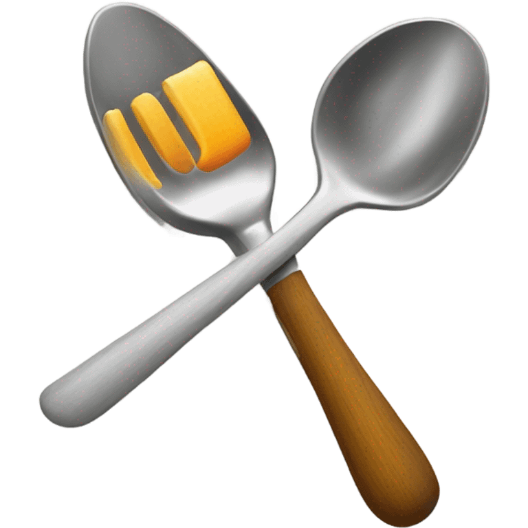 Spoon with lighter unter it emoji