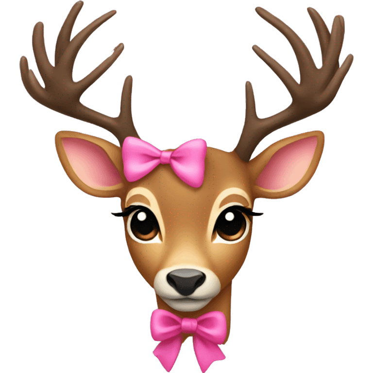 deer with pink bow emoji