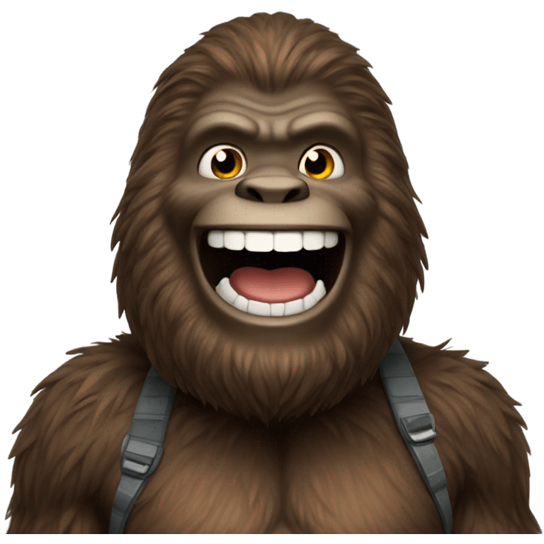 Bigfoot smiling emoji