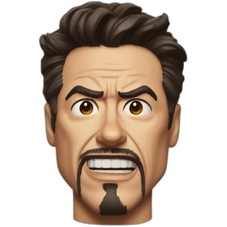 Tony stark very mad face emoji