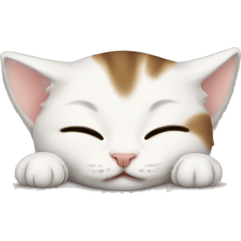 Kitten sleeping upside down emoji