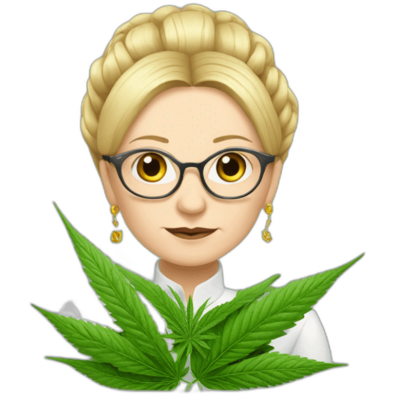 Tymoshenko holds cannabis emoji