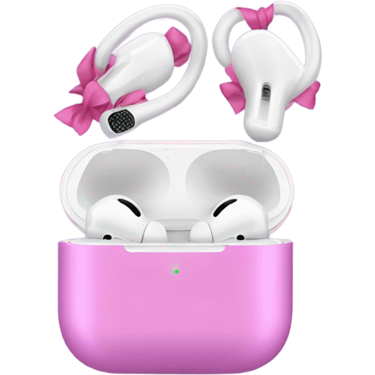 AirPod max with bows  emoji