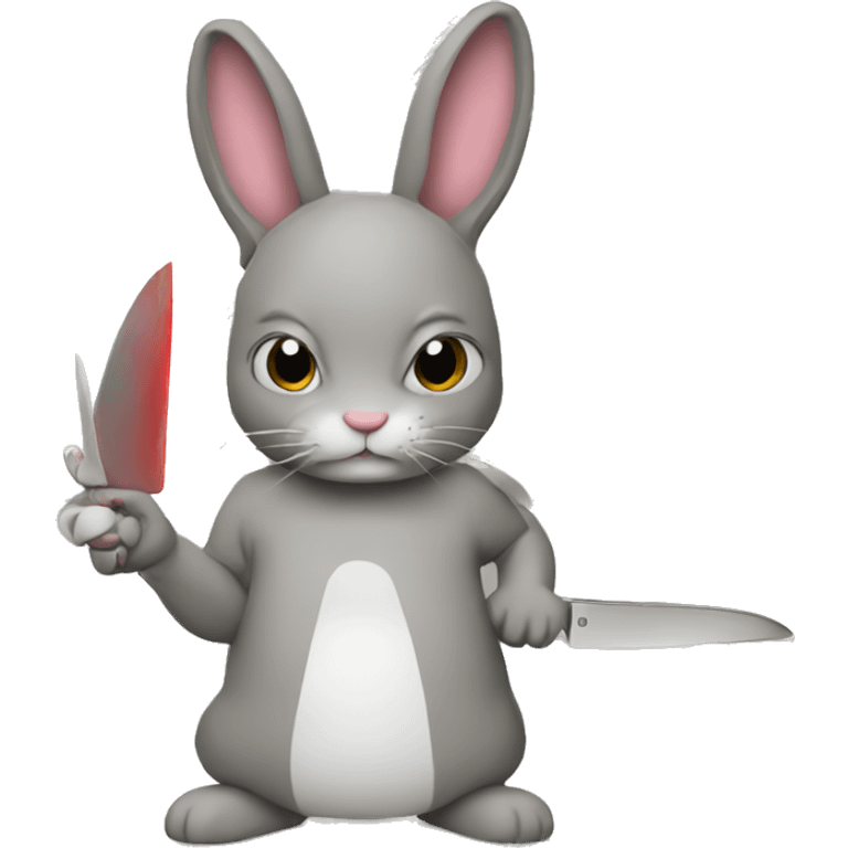 bunny with a knife emoji