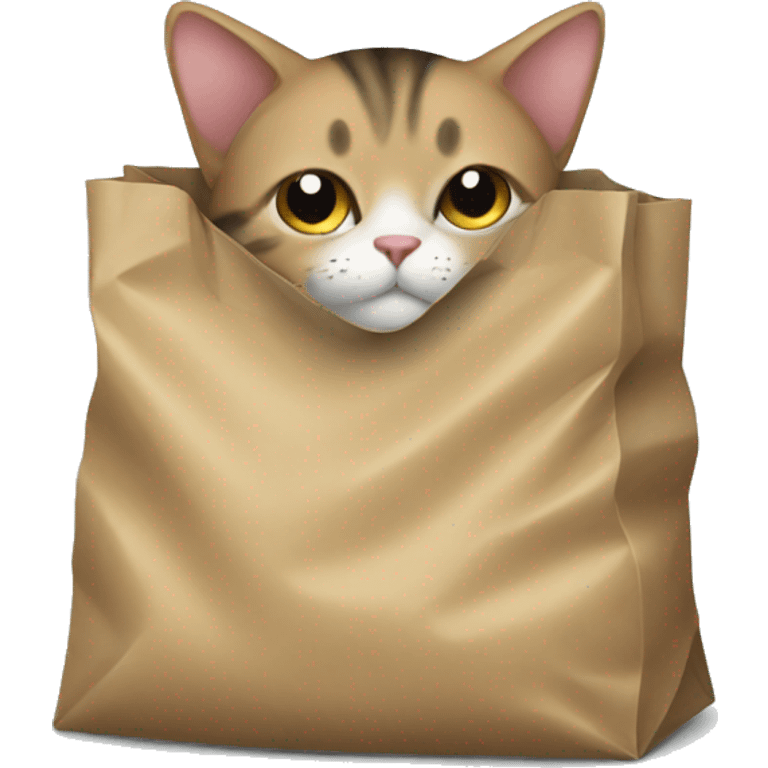 a cat in a bag emoji