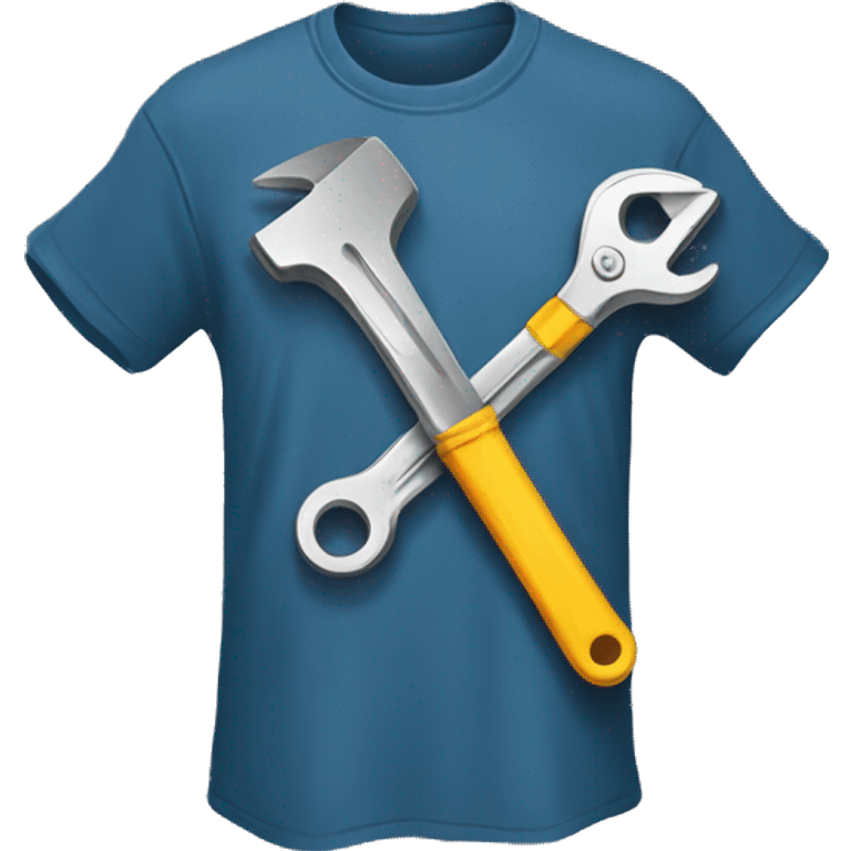 tshirt with a wrench and Paintbrush emoji