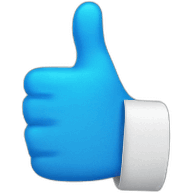 a thumbs up with blue medical glove emoji