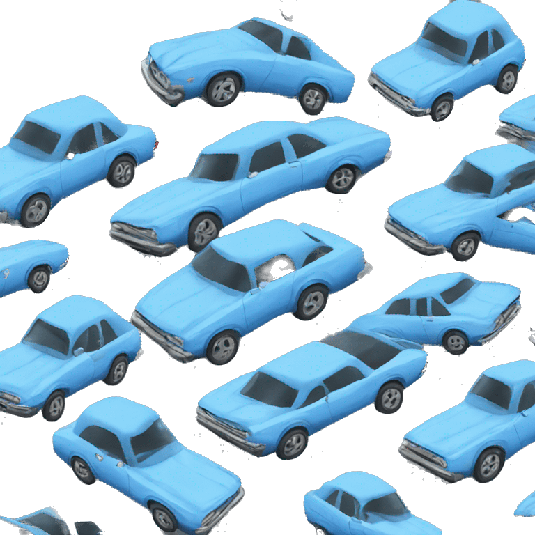 Blue car  emoji