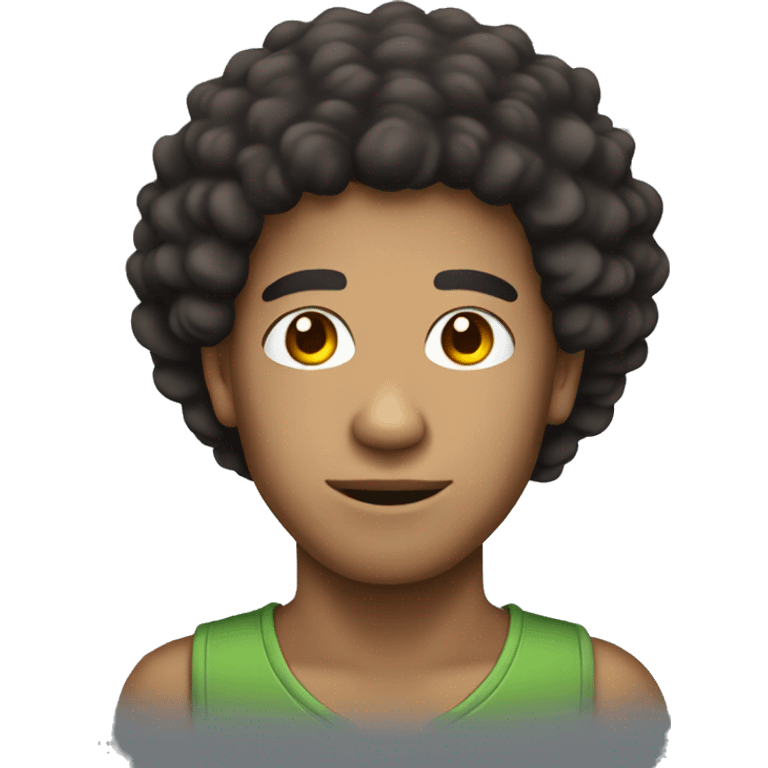 hispanic lighter skin afro man emoji