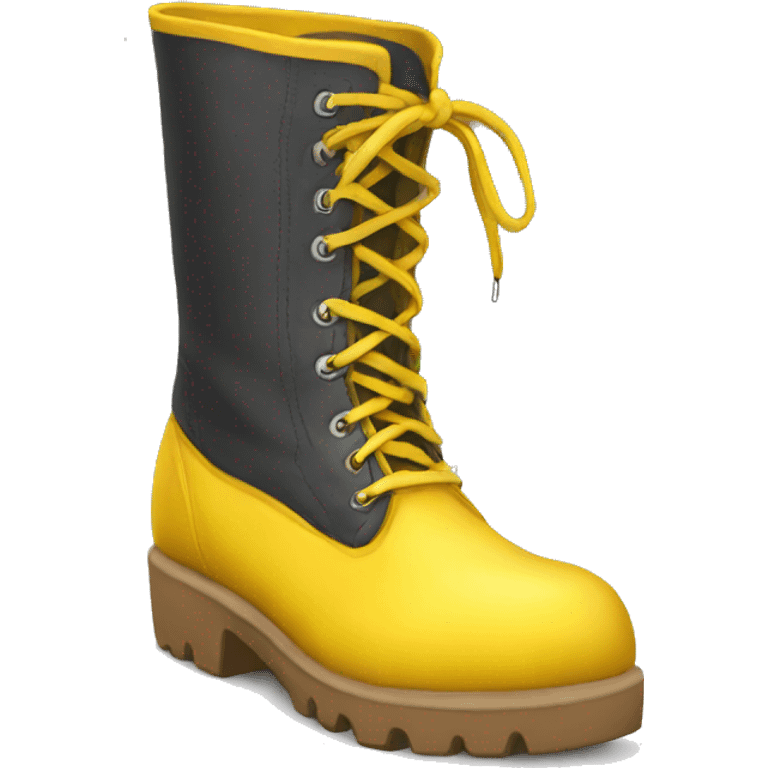 Yellow storm boots  emoji