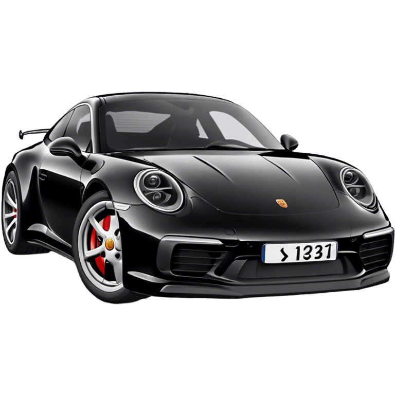 Porsche 911 - Porsche (Model Year: 2021) (Iconic colour: Black) emoji