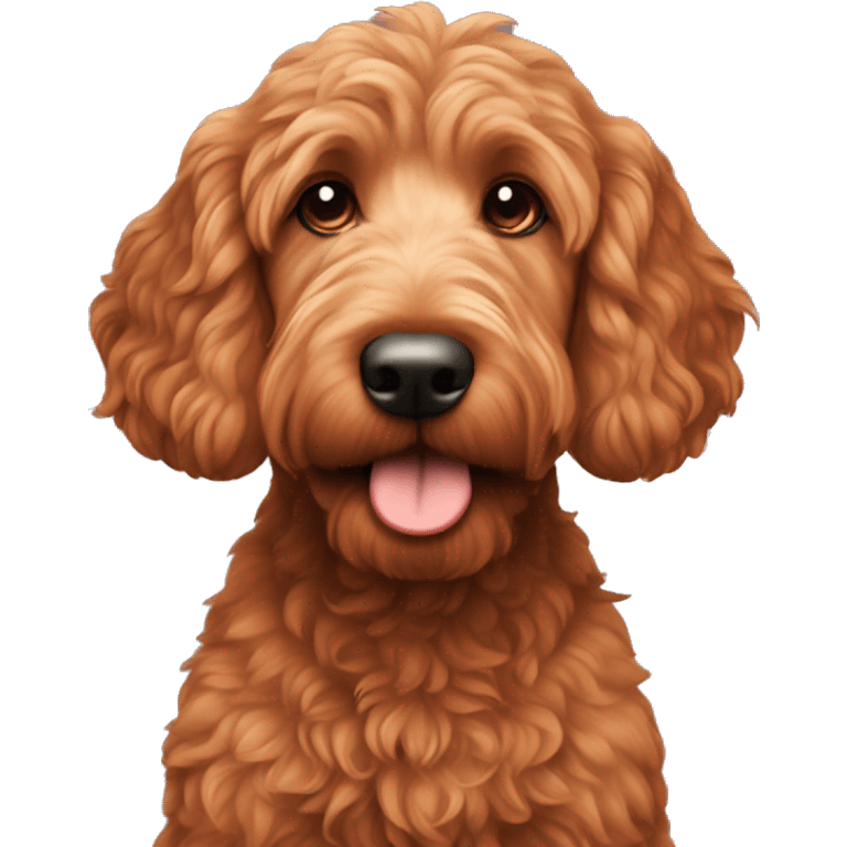 Red goldendoodle emoji