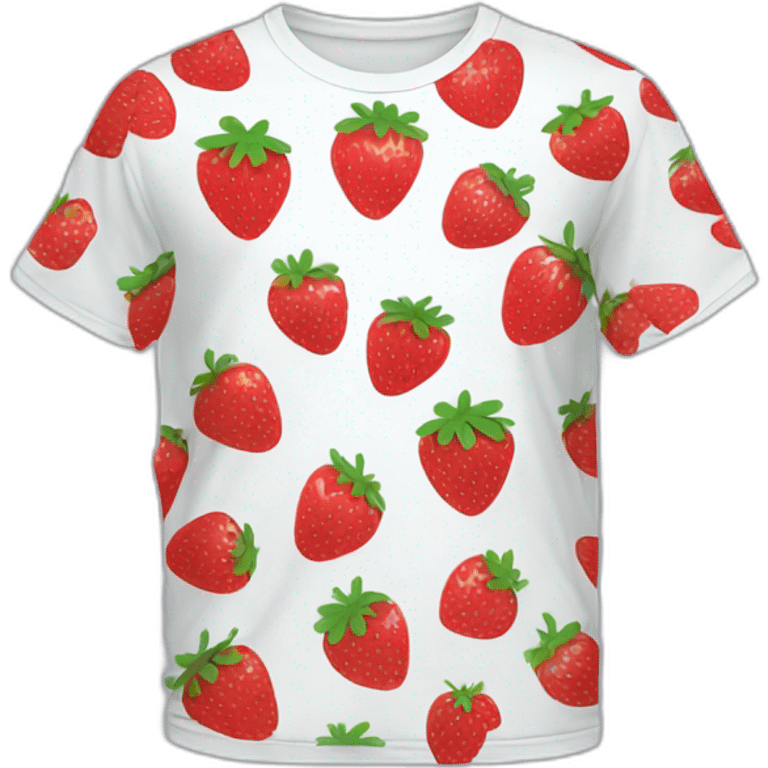 t-shirt with strawberries emoji