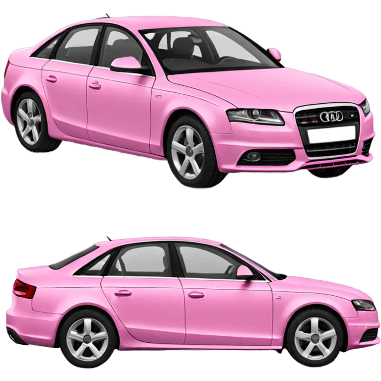 Pink Audi A4 emoji