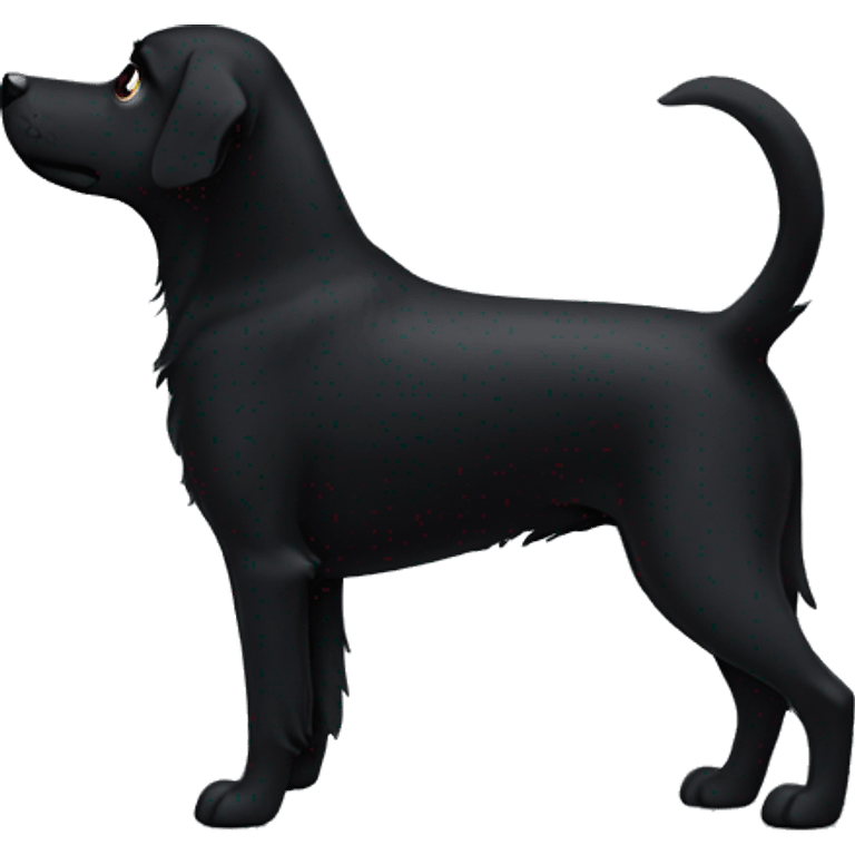 Black dog from behind emoji