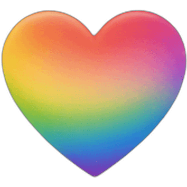 Ombré rainbow heart emoji