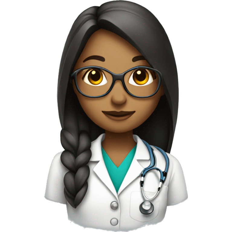 Girl with stethoscope  emoji