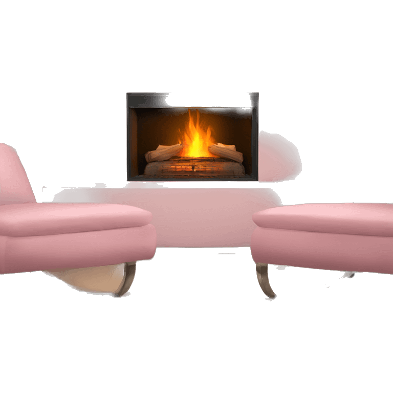 Modern Winter Pink FirePlace emoji