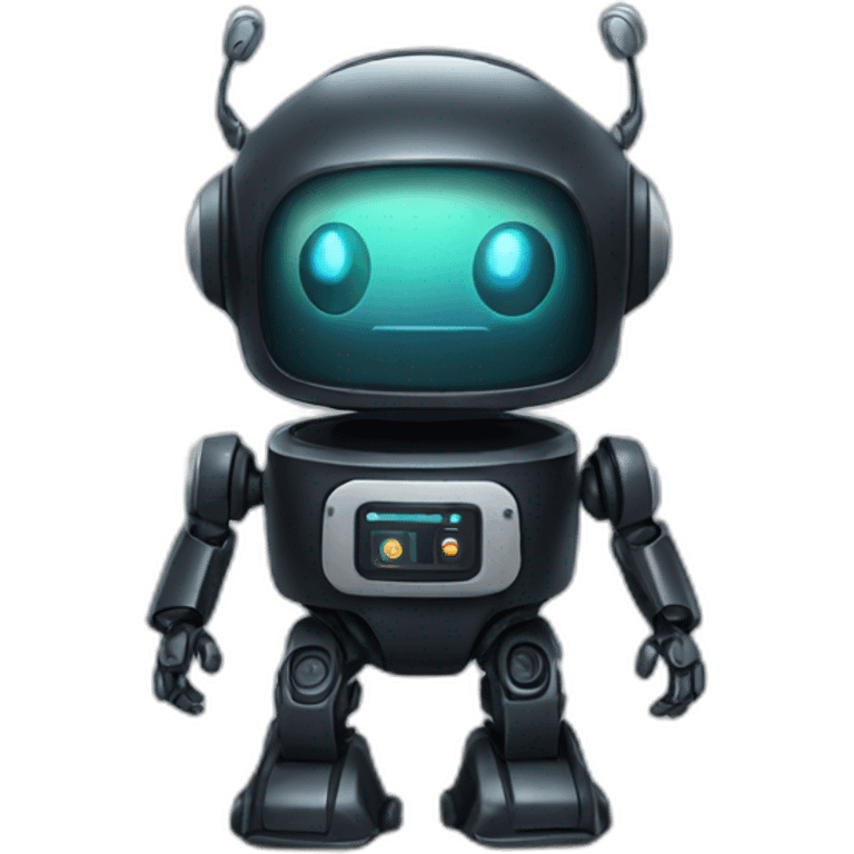 cute space black robot emoji