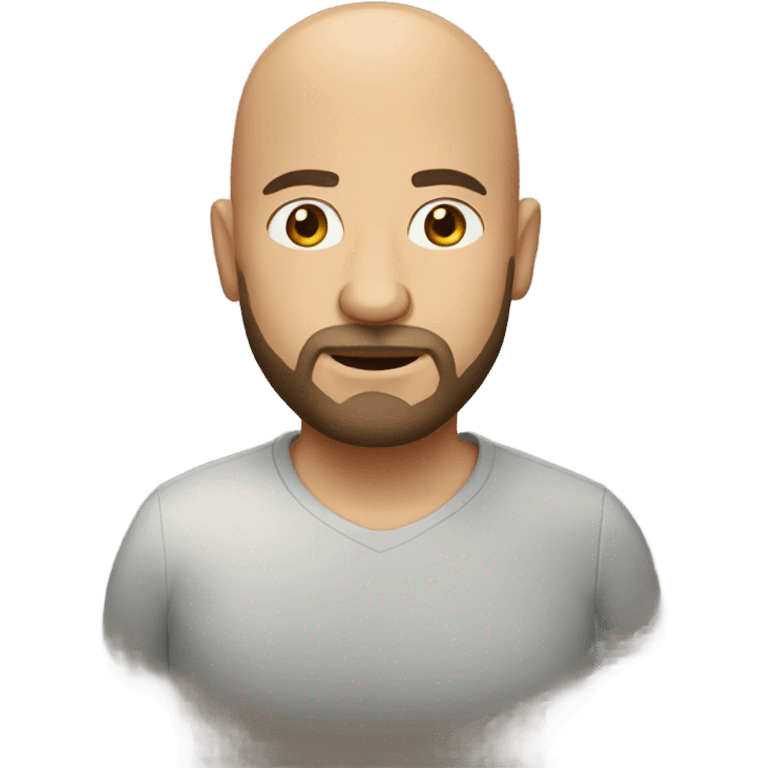 Bald man with beard emoji