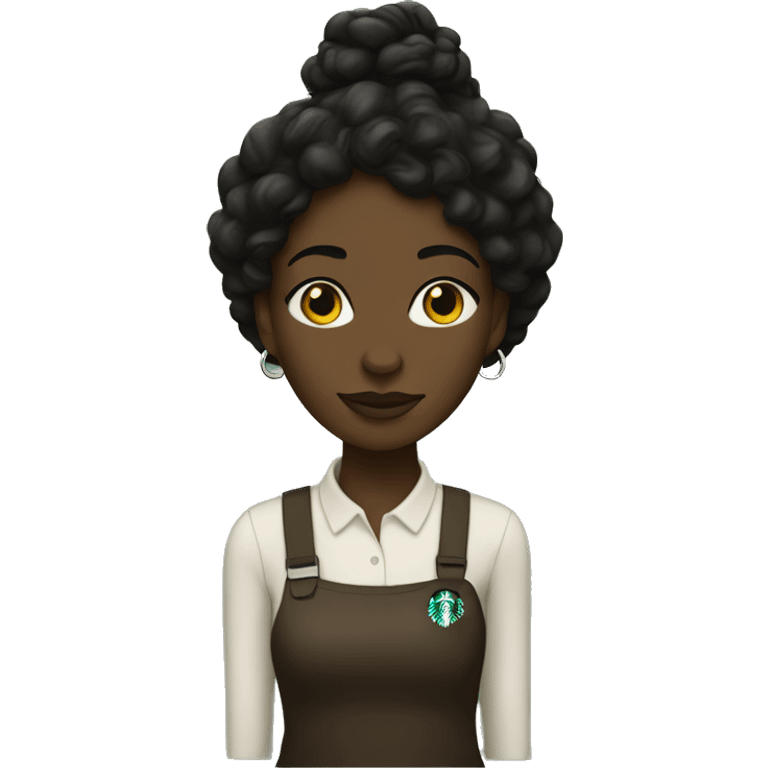 Black girl with Starbucks  emoji