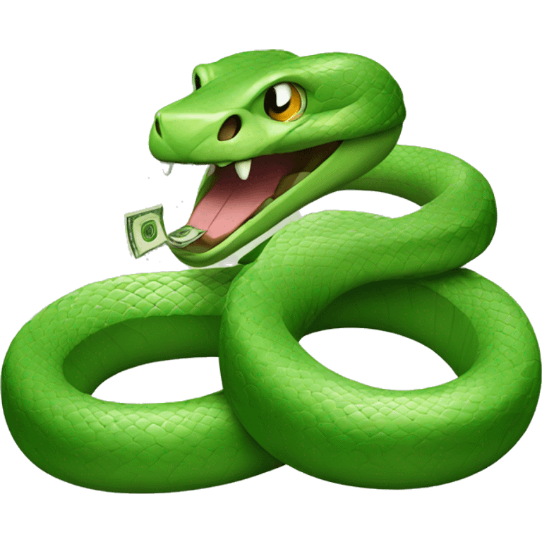 Snake with money emoji