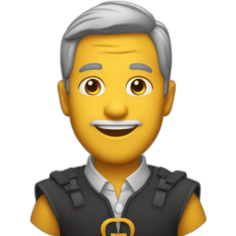 homme souriant chauve emoji